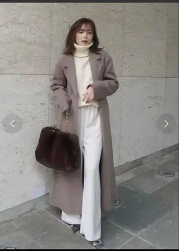 anuans 리버 롱 코트 모카