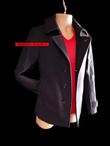 새상품급 VANQUISH 블랙 멜톤 울 숏코트 뱅퀴시 S