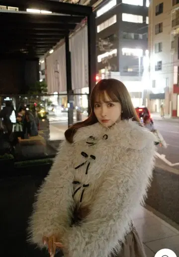 MISTREASS 푸들 퍼 코트 그레이