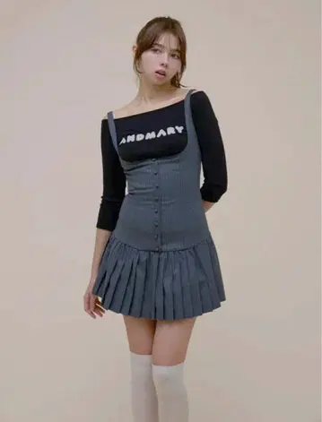 andmary Jade set mini dress gray F