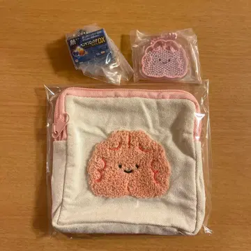 활기찬 몸의 복슬복슬 파우치 바스락 아크릴 키링 벤자 블록