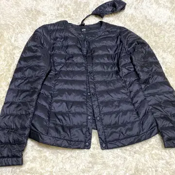 유니클로 울트라 라이트 다운 노카라 블랙 S