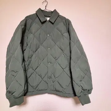 유니클로 퍼프 테크 퀼팅 자켓 그린 L 택 포함