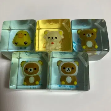 리락쿠마 클리어 큐브 키체인 5개 배송비 포함