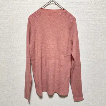 DISCOAT 리브 니트 상의 핑크 F 사이즈