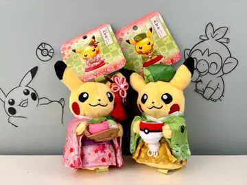 포켓몬 피카츄 마스코트 단아한 다회 놀이 암수 교토 한정판