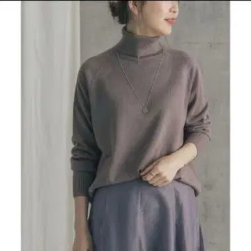 어반리서치 로쏘 홀 디자인 터틀 니트 모브 그레이 FREE