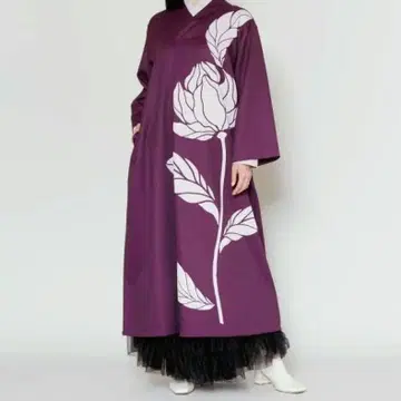 튤 이너 스커트 일본풍 패턴 재패니즈 모던 기모노 레트로 모던 블랙 블랙