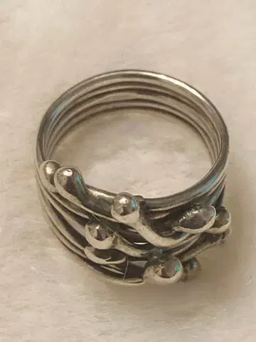 실버 반지 물방울 925