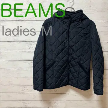BEAMS 퀼팅 자켓 네이비