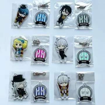 블랙 집사 아크릴 스탠드 키링 6종