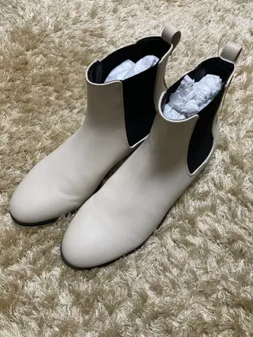 에스페란자 미사용 새상품 화이트 사이드 고어 부츠 L