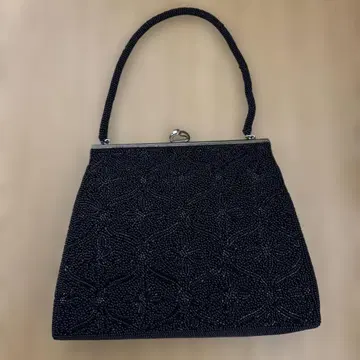 파티 백 (일본 의류, 서양 의류) 블랙 비즈 백 빈티지 쇼와 레트로