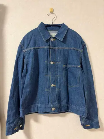 다크 블루 데님 자켓 버튼 프론트