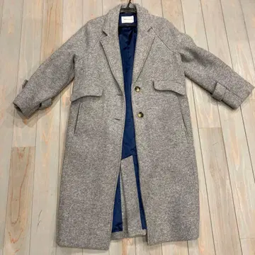 MOUSSY 그레이 더블 버튼 코트 사이즈 1