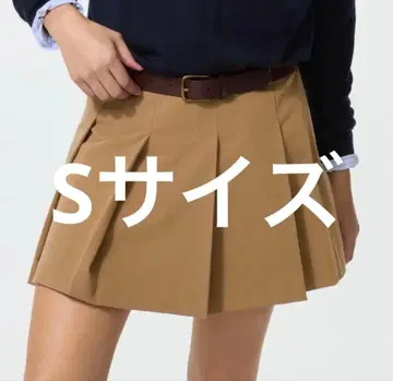 UNIQLO 플리츠 스코트 카멜