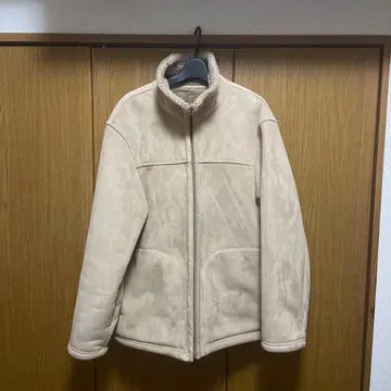 베이지 집업 플리스 자켓