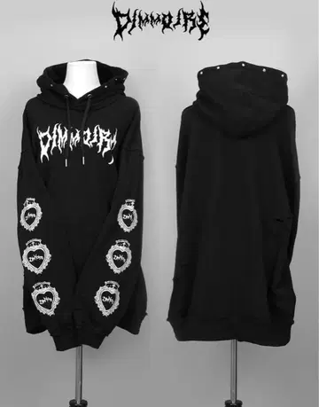 DimMoire 디무모아르 크러쉬 BIG 후디 BLACK