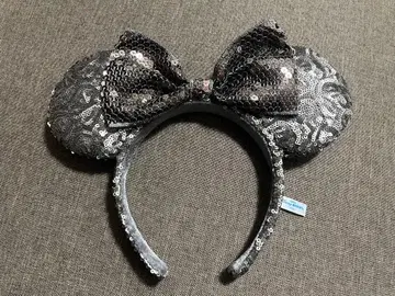 미키 귀 머리띠 브라운 스팽글