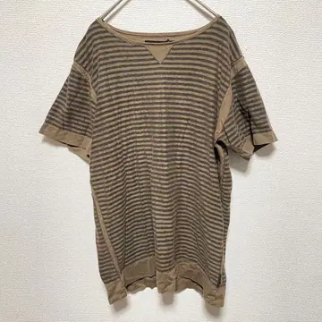 PLY FORM WORKS 보더 반팔 T셔츠 브라운 M 사이즈