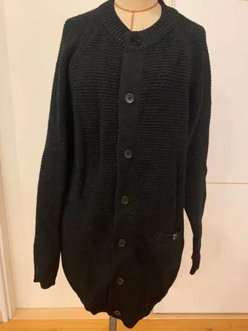 새상품 maillot 블랙 롱 가디건 버튼 포함