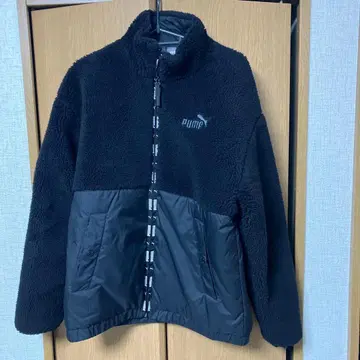 PUMA 블랙 플리스 자켓