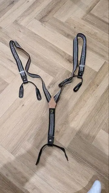 Dappers 스트라이프 서스펜더 블랙/그레이