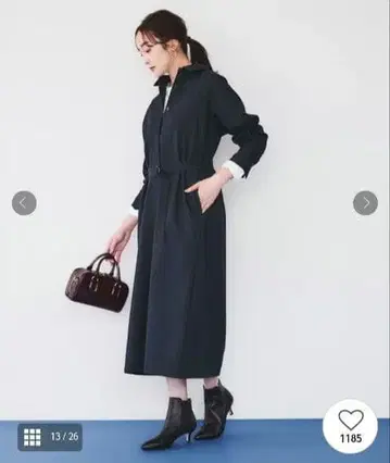 언타이틀 [세탁 가능/넉넉한/프론트 오픈] 셔츠 원피스