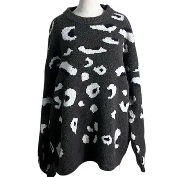 폴린느 브로 레오파드 무늬 니트