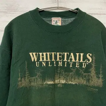 90s 빈티지 자수 맨투맨 그린 USA 구제 의류