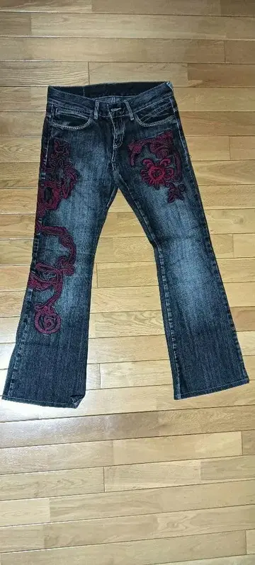 토네이도 마트 자수 팬츠