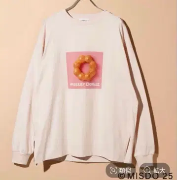 택 포함 새상품 [ 미스터 도넛 x 레프심 ] 사진 론T