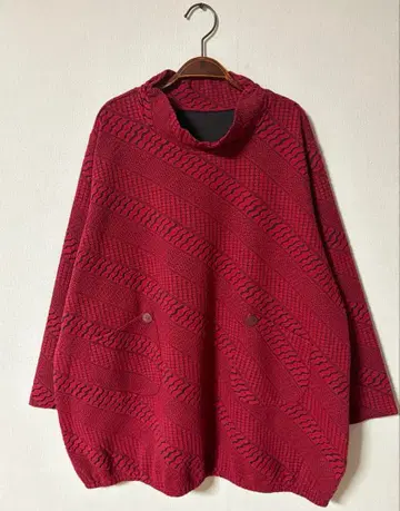 디자인 레드 튜닉 루즈핏 어른 내추럴