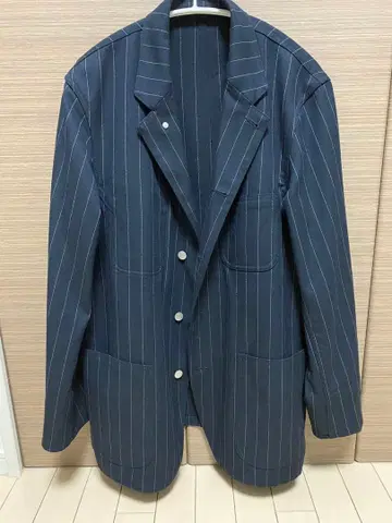 GU beautiful people 팬츠&커버올 스트라이프 네이비