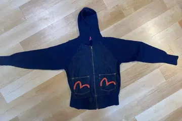 EVIS 에비수 네이비 데님 후드티 사이즈 40