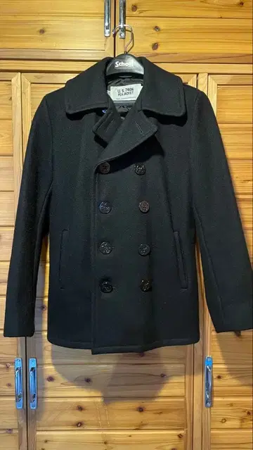 SCHOTT 샷 U.S. 740N PEA JACKET 블랙 36