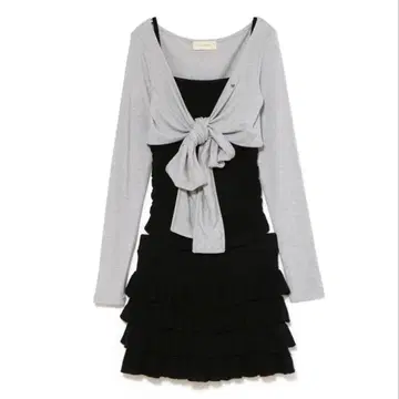 andmary Candice 프릴 세트업 블랙