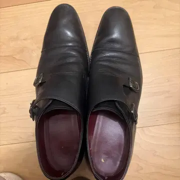 REGAL 블랙 더블 몽크 스트랩 신발