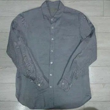 MARGARET HOWELL 그레이 스트라이프 셔츠 S