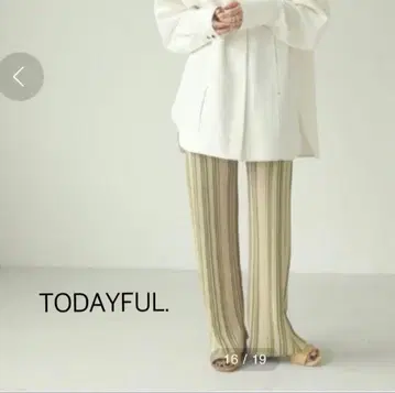 투데이풀 스트라이프 니트 레깅스