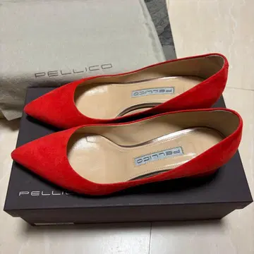 PELLICO 오렌지 스웨이드 펌프스 36.5