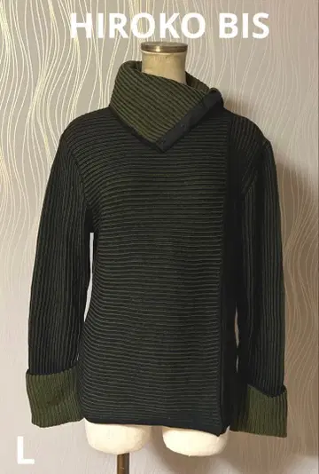 HIROKO BIS 히로코비스 터틀 니트 상의 울