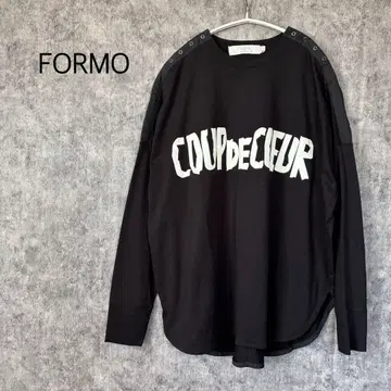 포르모 메시지 티셔츠 롱 T