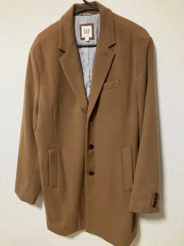 GAP 체스터 코트 롱 코트 남성용 L 사이즈 브라운