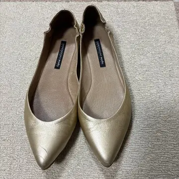 RABOKIGOSHI works 골드 플랫슈즈 24.5cm