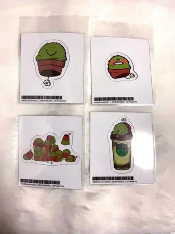 구치츠보 스티커 4장 세트