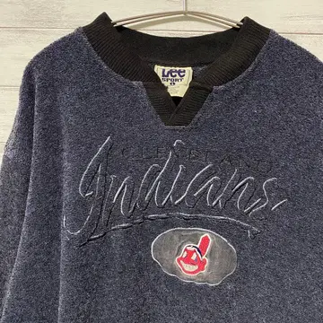 90s 초레어 MLB 클리브랜드 인디언스 자수 맨투맨