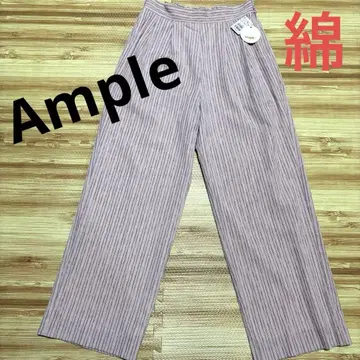 새상품 핑크 스트라이프 와이드 팬츠 코튼 팬츠 야마다야 와이드 팬츠