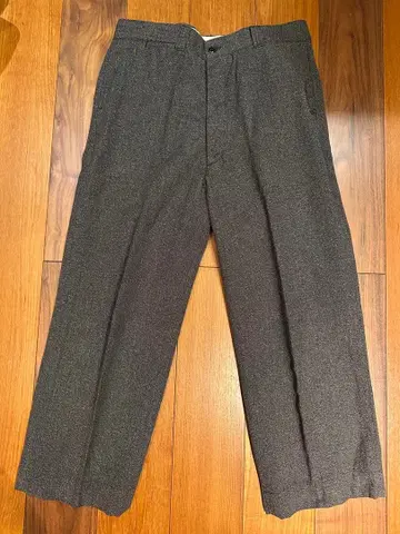 atlast&co 블랙 샴브레이 트라우저