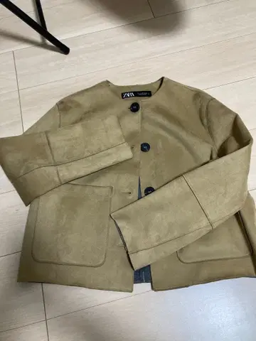 ZARA 베이지 노카라 자켓